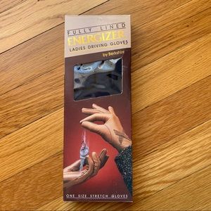 Women's One Size Vintage Driving Gloves Navy New